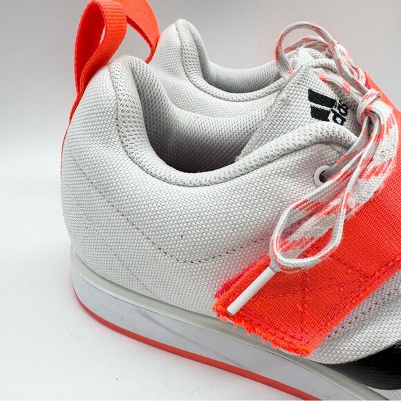 Adidas Powerlift 4 Cross Trainer Weightlifting Shoes White/Black/Neon Orange 8.5 main image 8